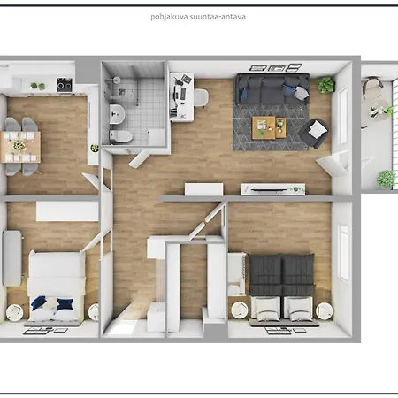 Διαμέρισμα Casa Merikotilo Merellisessae Meriraumassa. Rauma