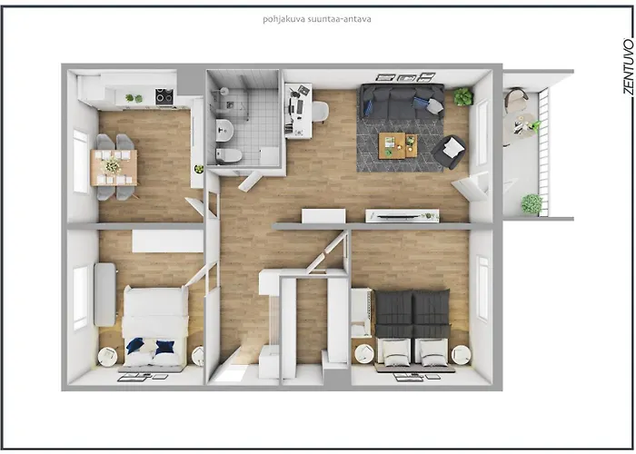 Апартаменты Casa Merikotilo Merellisessae Meriraumassa. Раума